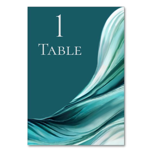 エメモダンラルド結婚グリーン –  テーブルナンバー (正面)