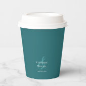 エメモダンラルド結婚グリーン 紙コップ (正面)