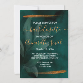 エメモダンラルド葉グリーンと独身 招待状