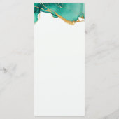 エメモダンラルド金ゴールドティール(緑がかった色)サマービーチボホ結婚ズ メニュー (裏面)