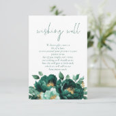 エメモダンラルド金ゴールド結婚花模様の願い井戸 エンクロージャーカード (スタンド正面)