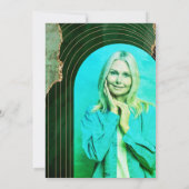 エメモダンラルド金ゴールド退職パーティー 招待状 (裏面)