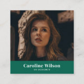 エメモダンロミニマルルド写真家QRコード写真 スクエア名刺 (正面)