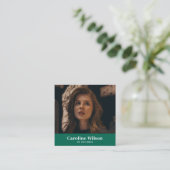 エメモダンロミニマルルド写真家QRコード写真 スクエア名刺 (スタンド正面)