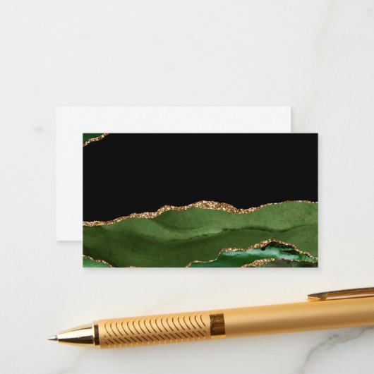 エメラフェイクルドグリーンマーブルアゲコンテンポラリーート エンクロージャーカード (正面/裏面インサイチュ)