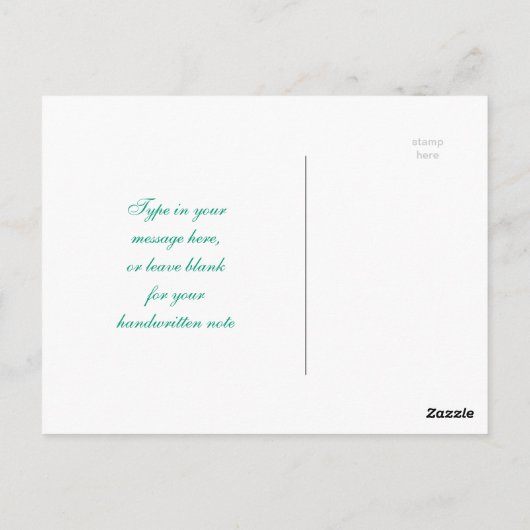 エメラフェイクルド宝石メタリックシャイニー金ゴールドダマスク ポストカード (裏面)