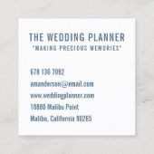 エメラルエレガントドブルー大理石|名刺 スクエア名刺 (裏面)