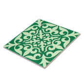エメラルドおよび薄緑のモロッコのタイル- タイル (側面)