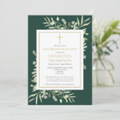 エメラルドお祝い・オブ・ライフ葬儀写真 招待状 (スタンド正面)