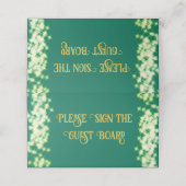 エメラルドきらめくグリーンキンセアニェラスペインの プレイスカード (外部開封)