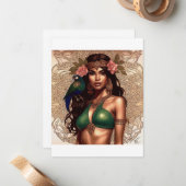 エメラルドきらめく ノートカード (正面/裏面インサイチュ)