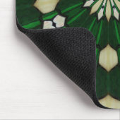 エメラルドとアイボリーラジアルマウスパッド マウスパッド (コーナー)