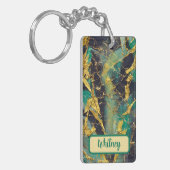 エメラルドとインスパイア金ゴールドキーチェーン(03) キーホルダー (正面左)