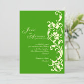 エメラルドとクリームのエレガントなシンプルさをDIYで 招待状 (スタンド正面)