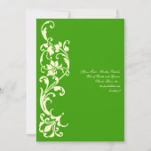 エメラルドとクリームのエレガントなシンプルさをDIYで 招待状 (裏面)