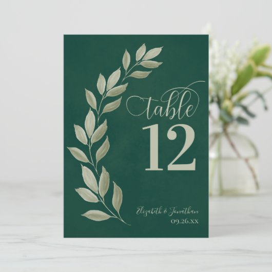 エメラルドとセージの葉グリーモダンンの表の番号 (スタンド正面)