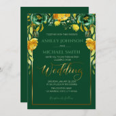 エメラルドとマスター結婚ドのテーマ招待 招待状 (正面/裏面)