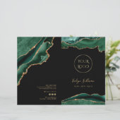 エメラルドと金ゴールドアガートサービスメニューパンフレット (スタンド正面)