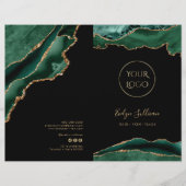 エメラルドと金ゴールドアガートサービスメニューパンフレット (正面)