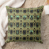 エメラルドと金ゴールドアールデコ クッション (ブランケット)