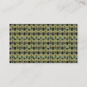 エメラルドと金ゴールドアールデコ プレイスカード (裏面)