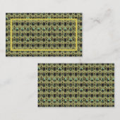 エメラルドと金ゴールドアールデコ プレイスカード (正面/裏面)