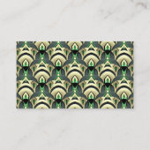 エメラルドと金ゴールドアールデコ プレイスカード (裏面)