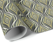 エメラルドと金ゴールドアールデコ ラッピングペーパー (ロールコーナー)