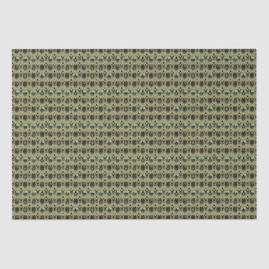 エメラルドと金ゴールドアールデコ 薄葉紙 (正面)