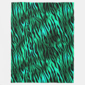 エメラルドと金ゴールドサファリシリーズデザイン10 フリースブランケット (正面)