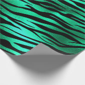 エメラルドと金ゴールドサファリシリーズデザイン10 ラッピングペーパー (角)