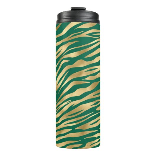 エメラルドと金ゴールドサファリシリーズデザイン2 タンブラー (正面)