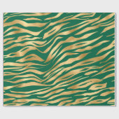 エメラルドと金ゴールドサファリシリーズデザイン2 ラッピングペーパー (フラット)