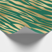 エメラルドと金ゴールドサファリシリーズデザイン2 ラッピングペーパー (角)