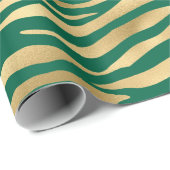 エメラルドと金ゴールドサファリシリーズデザイン2 ラッピングペーパー (ロールコーナー)