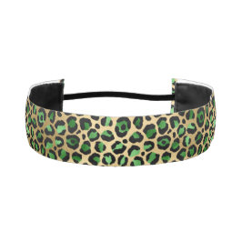 エメラルドと金ゴールドサファリシリーズデザイン8 アスレチックヘッドバンド