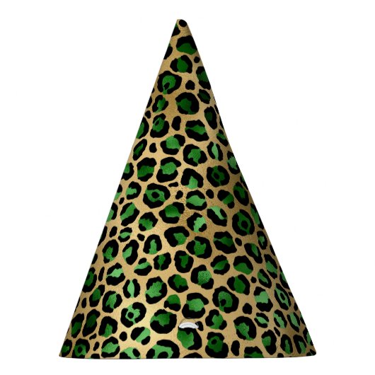 エメラルドと金ゴールドサファリシリーズデザイン8 パーティーハット (右)