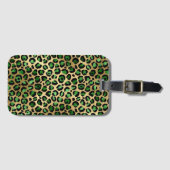 エメラルドと金ゴールドサファリシリーズデザイン8 ラゲッジタグ (正面横)