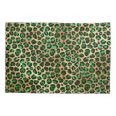 エメラルドと金ゴールドサファリシリーズデザイン8 枕カバー (裏面)