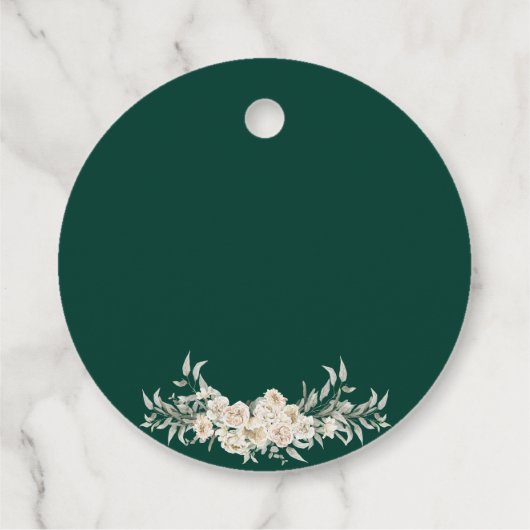 エメラルドと金ゴールドフローライスラム結婚教徒 フェイバータグ (裏面)