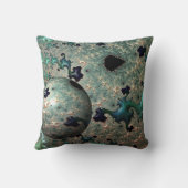 エメラルドと金ゴールドマンデルブトとスフィアクッション クッション (裏面)