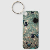 エメラルドと金ゴールドマンデルブロ キーホルダー (正面)