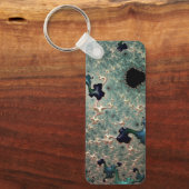 エメラルドと金ゴールドマンデルブロ キーホルダー (正面)