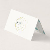 エメラルドと金ゴールド結婚アールデコの座席表 (裏面)