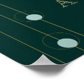 エメラルドと金ゴールド結婚アールデコの歓迎サイン ポスター (角)