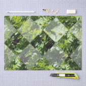 エメラルドのエレガンス:離れダイヤモンドカットの緑の、 薄葉紙 (クラフト)