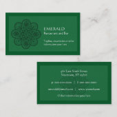 エメラルドのオーナメントの名刺 名刺 (正面/裏面)