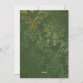 エメラルドのクリスマスドレープのダマスク家族の写真 シーズンカード (裏面)