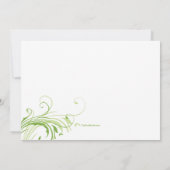 エメラルドのシダの招待状 招待状 (裏面)