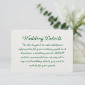 エメラルドのツタの結婚式 エンクロージャーカード (スタンド正面)